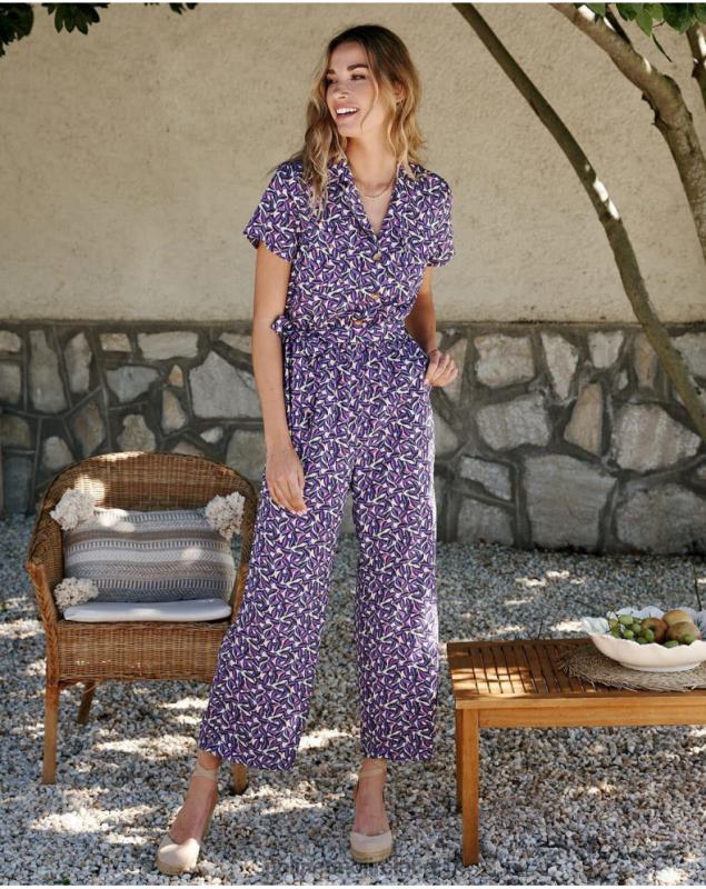 Polin et moi Benazir Floral Monkey LRX4D104 Clothing Purple