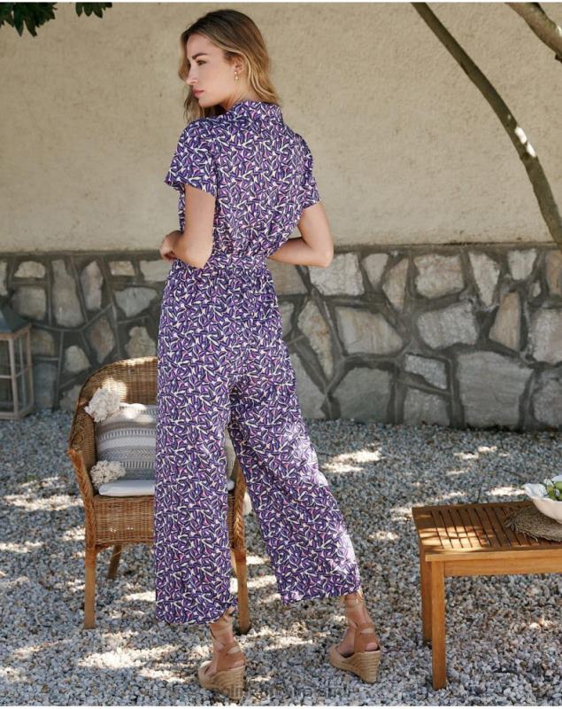 Polin et moi Benazir Floral Monkey LRX4D104 Clothing Purple