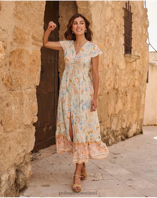 Polin et moi Boho Ireny dress LRX4D36 Clothing Water green