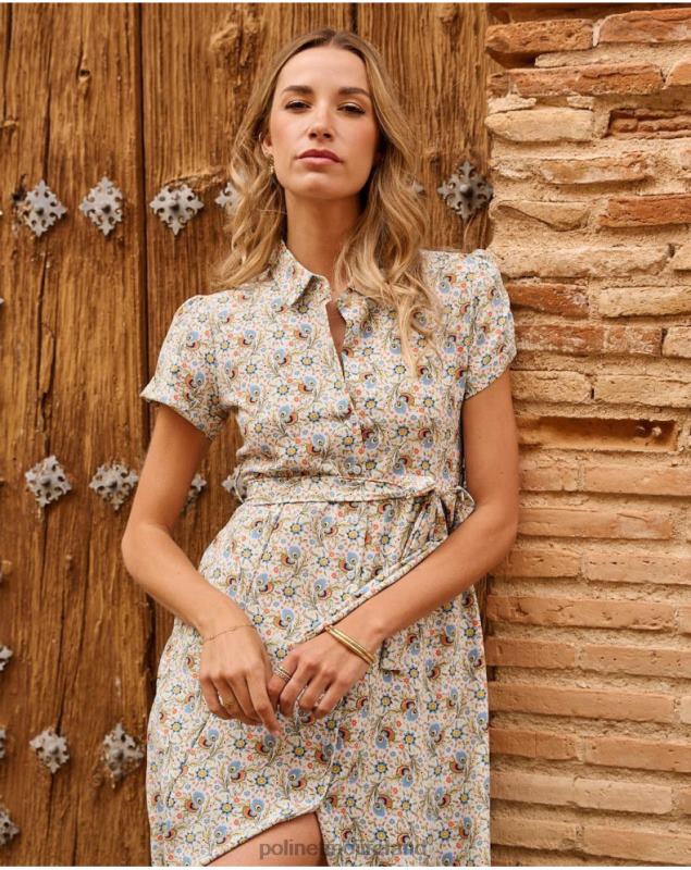 Polin et moi Camisero dress Ilsa LRX4D31 Clothing Celestial