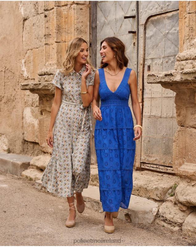 Polin et moi Camisero dress Ilsa LRX4D31 Clothing Celestial