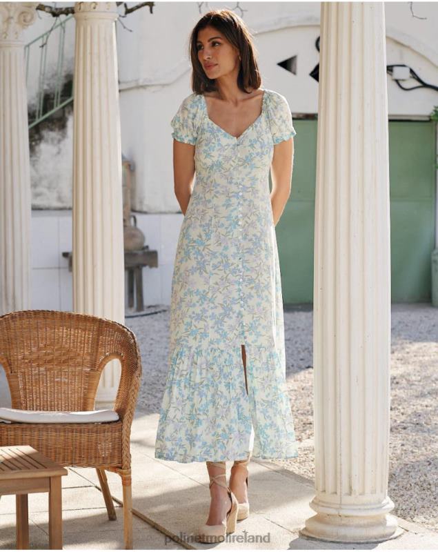 Polin et moi Clarise Buttons Dress LRX4D69 Clothing Eucalyptus