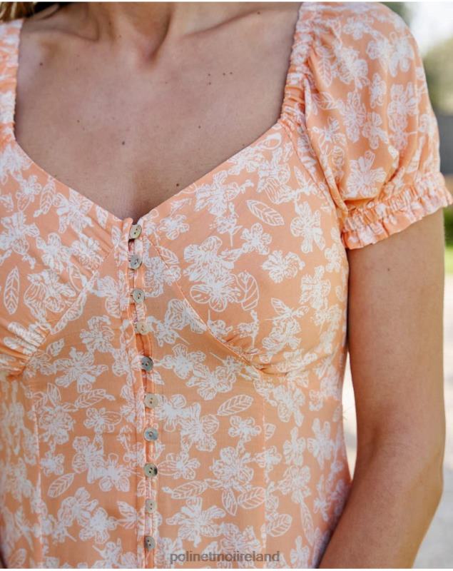 Polin et moi Cleofe Buttons Dress LRX4D90 Clothing PEACH
