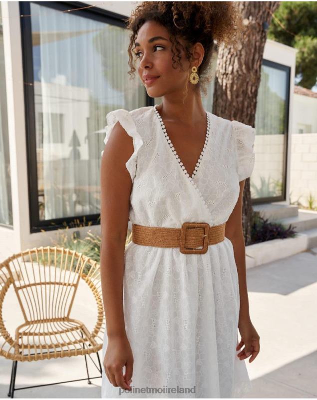 Polin et moi Diane Short Dress LRX4D384 Clothing WHITE