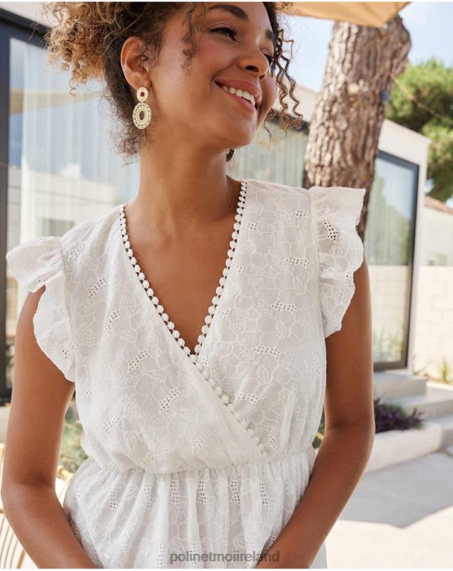 Polin et moi Diane Short Dress LRX4D384 Clothing WHITE