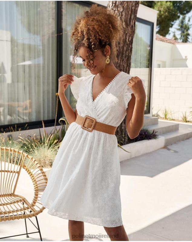 Polin et moi Diane Short Dress LRX4D384 Clothing WHITE