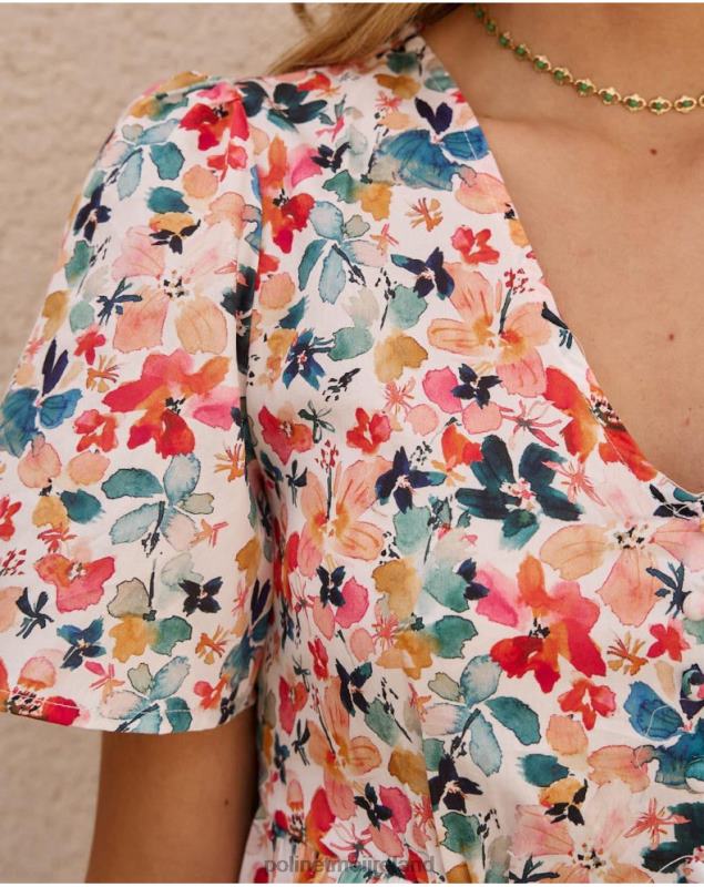 Polin et moi Donia Flowers dress LRX4D54 Clothing emerald green