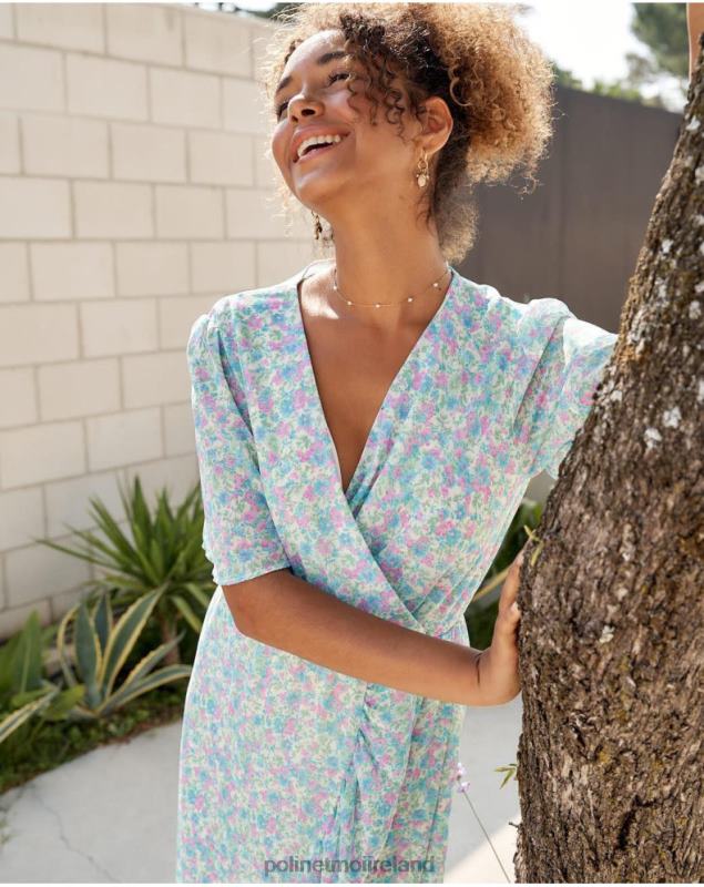 Polin et moi Dress Cross-over Ainhoa LRX4D14 Clothing denim