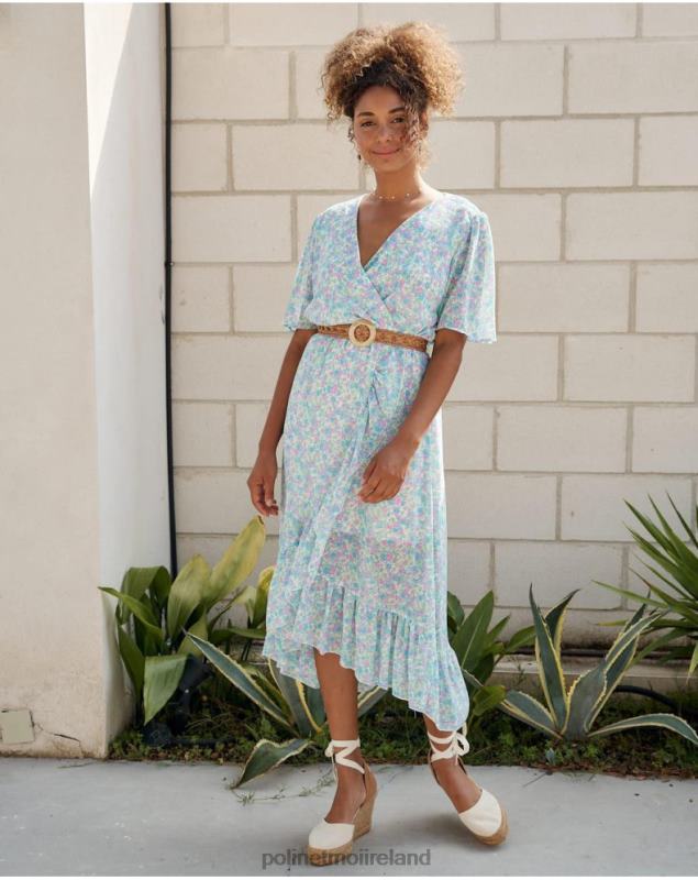 Polin et moi Dress Cross-over Ainhoa LRX4D14 Clothing denim