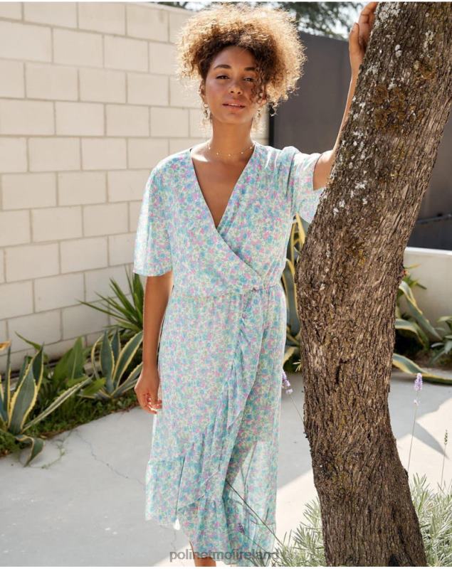 Polin et moi Dress Cross-over Ainhoa LRX4D14 Clothing denim