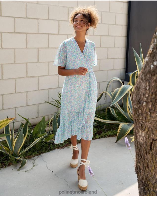 Polin et moi Dress Cross-over Ainhoa LRX4D14 Clothing denim