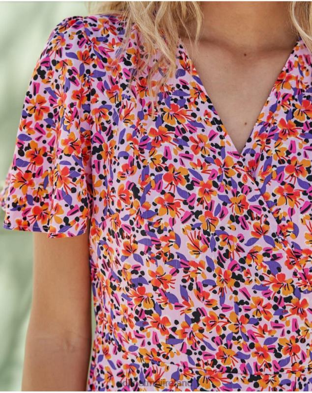 Polin et moi Dress Cross-over Carma LRX4D107 Clothing Lilac