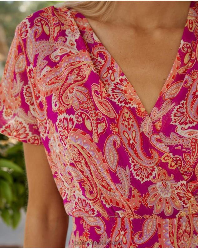 Polin et moi Dress Cross-over Cinzia LRX4D52 Clothing Purple