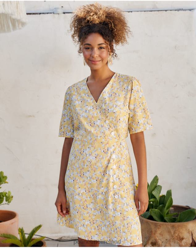 Polin et moi Dress Cross-over Edda LRX4D33 Clothing YELLOW