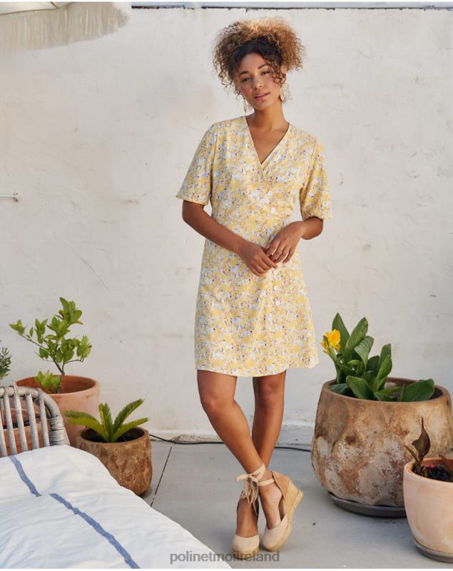 Polin et moi Dress Cross-over Edda LRX4D33 Clothing YELLOW