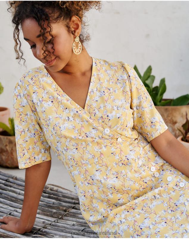 Polin et moi Dress Cross-over Edda LRX4D33 Clothing YELLOW