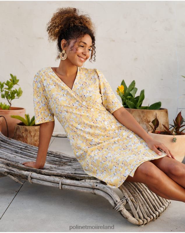 Polin et moi Dress Cross-over Edda LRX4D33 Clothing YELLOW