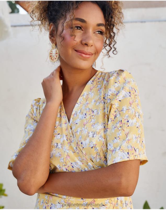 Polin et moi Dress Cross-over Edda LRX4D33 Clothing YELLOW