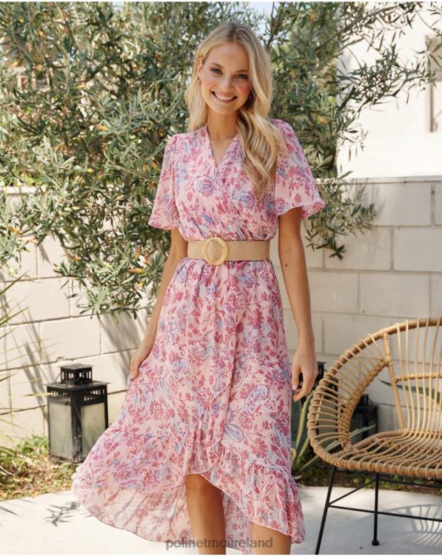 Polin et moi Dress Cross-over Naiare LRX4D1 Clothing ROSE