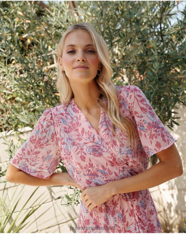 Polin et moi Dress Cross-over Naiare LRX4D1 Clothing ROSE