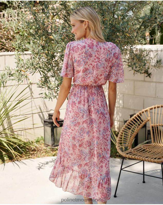 Polin et moi Dress Cross-over Naiare LRX4D1 Clothing ROSE