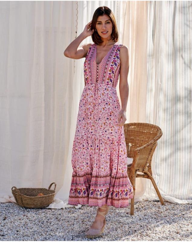 Polin et moi Dress Flared Clia LRX4D79 Clothing Rose