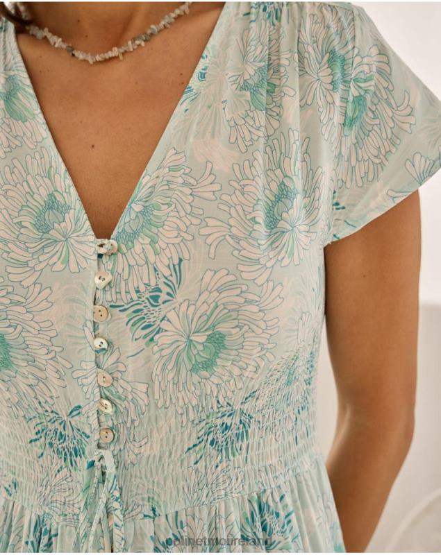 Polin et moi Dress Flared Vicky LRX4D62 Clothing Turquoise