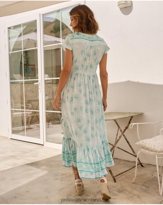 Polin et moi Dress Flared Vicky LRX4D62 Clothing Turquoise