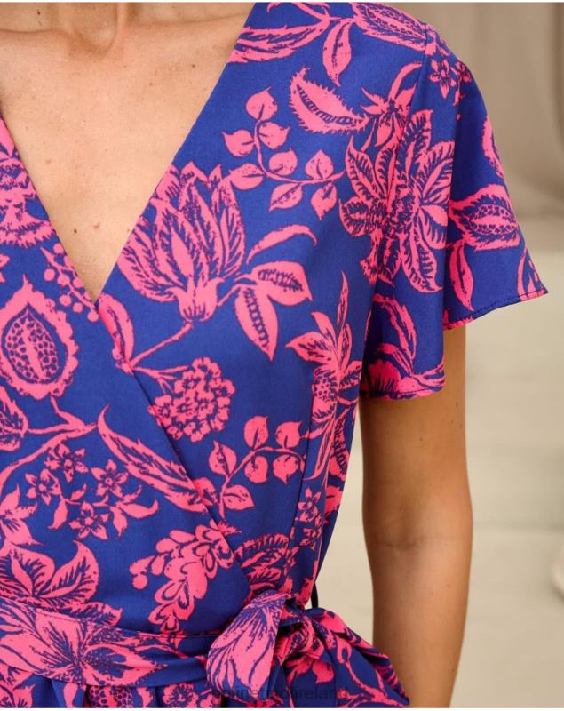 Polin et moi Dress Ruffled Dila LRX4D129 Clothing klein blue