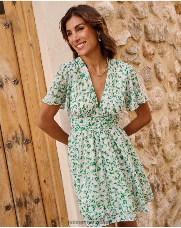 Polin et moi Dress Spotted Celeste LRX4D34 Clothing Turquoise