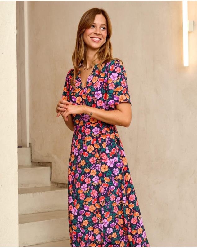 Polin et moi Gilda Long Dress LRX4D130 Clothing Marine