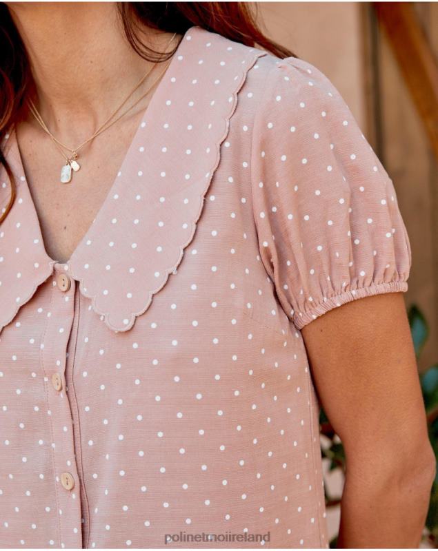 Polin et moi Loraine Neck Dress LRX4D145 Clothing Rose