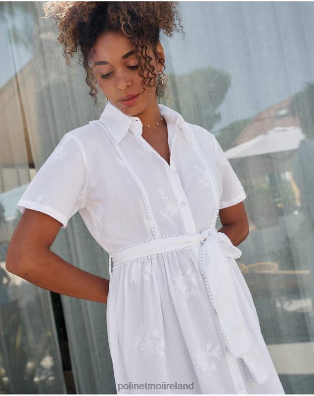 Polin et moi Lynda Shirt Dress LRX4D25 Clothing WHITE