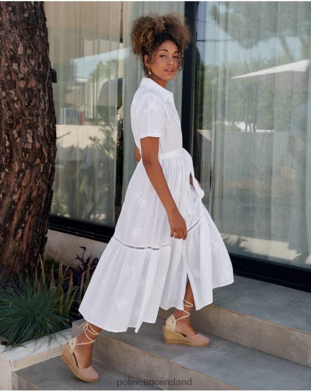 Polin et moi Lynda Shirt Dress LRX4D25 Clothing WHITE