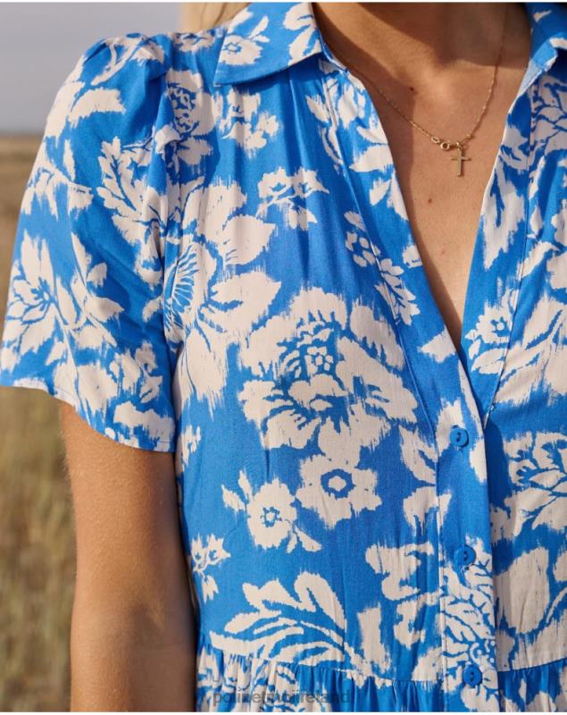 Polin et moi Matilda Print Dress LRX4D67 Clothing Klein Blue