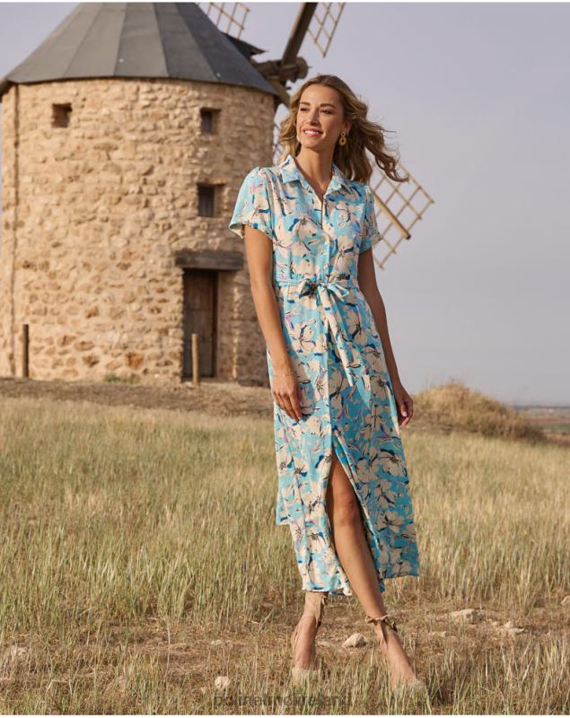 Polin et moi Narey Shirt Dress LRX4D99 Clothing Celestial