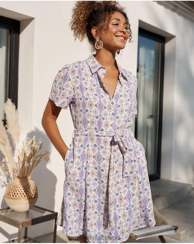 Polin et moi Plain Short Dress LRX4D43 Clothing Lilac