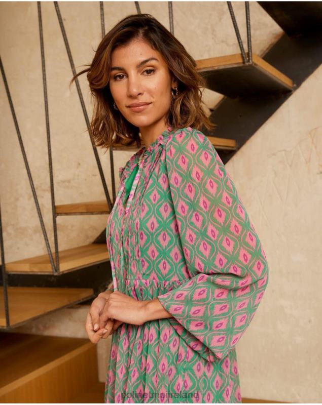 Polin et moi Rafaella Geometric Dress LRX4D135 Clothing Emerald green