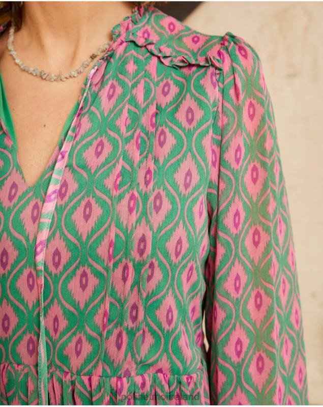 Polin et moi Rafaella Geometric Dress LRX4D135 Clothing Emerald green