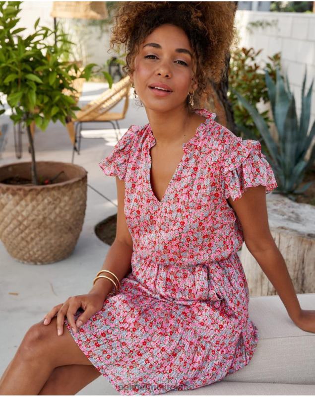 Polin et moi Saray Floral Dress LRX4D20 Clothing Fuchsia