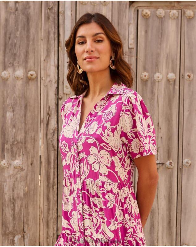 Polin et moi Silvia Long Dress LRX4D77 Clothing eggplant