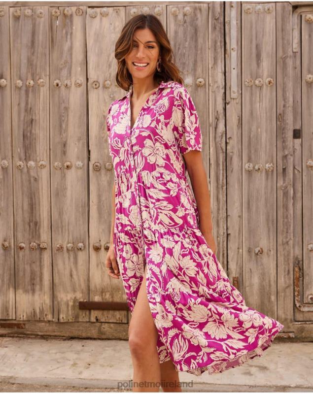 Polin et moi Silvia Long Dress LRX4D77 Clothing eggplant