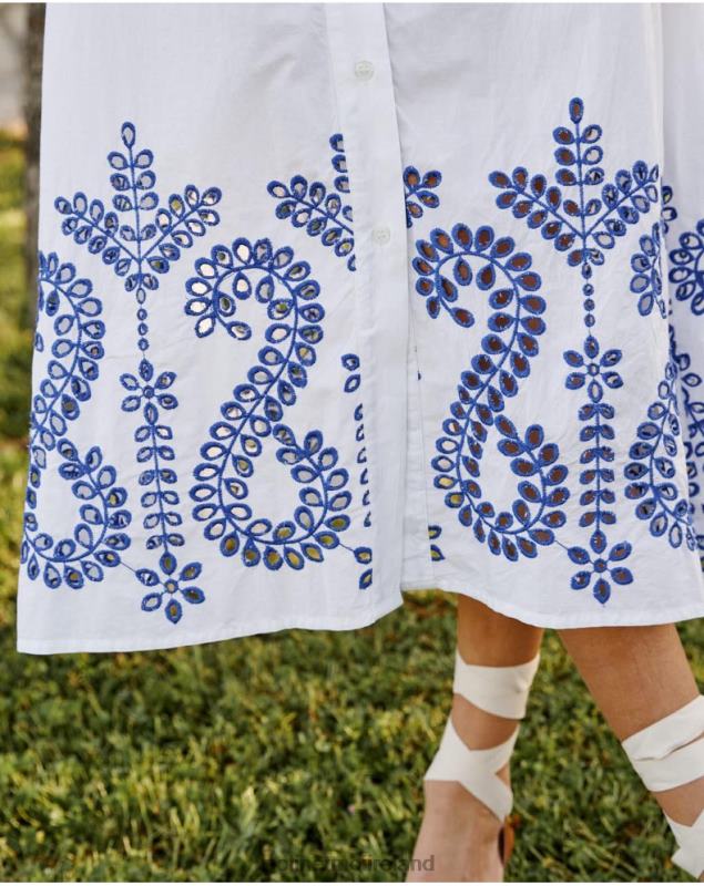 Polin et moi Tila Embroidery Dress LRX4D100 Clothing white