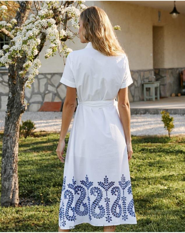 Polin et moi Tila Embroidery Dress LRX4D100 Clothing white