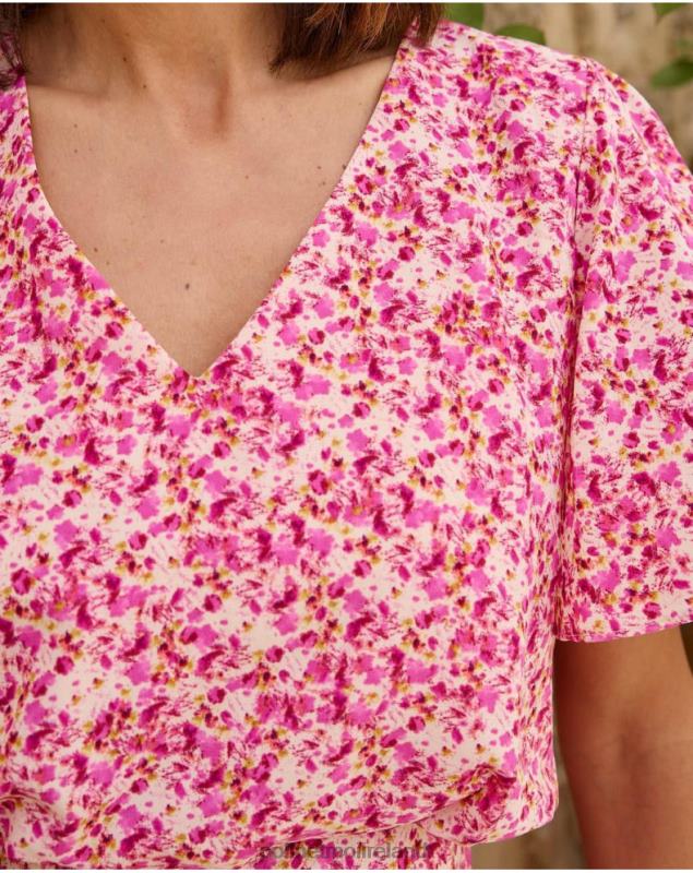 Polin et moi Yolanda Sleeves Dress LRX4D76 Clothing Fuchsia