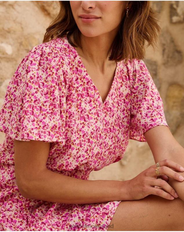 Polin et moi Yolanda Sleeves Dress LRX4D76 Clothing Fuchsia