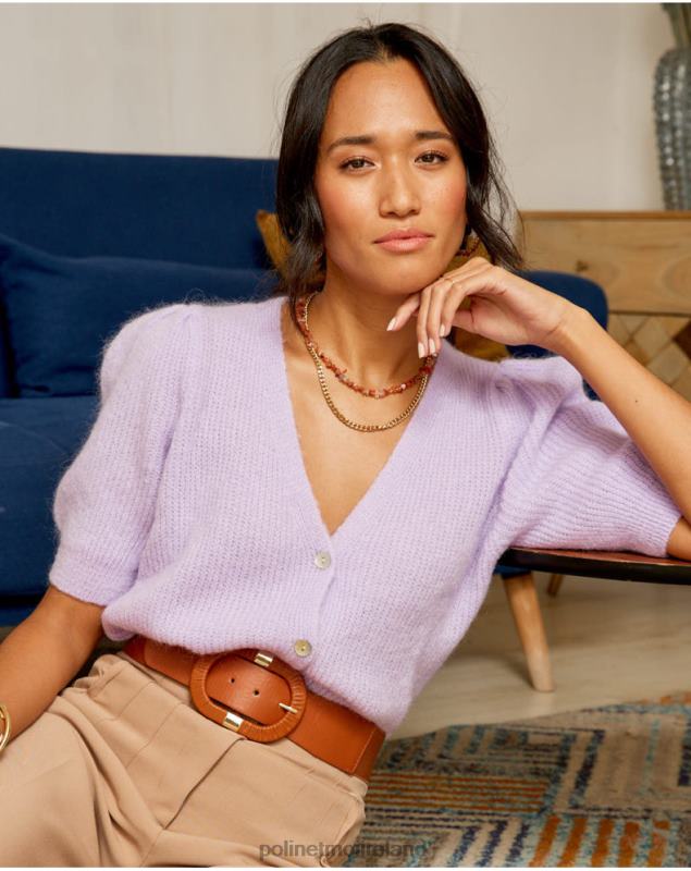 Polin et moi Cardigan Clarisa Point LRX4D351 Clothing Lilac