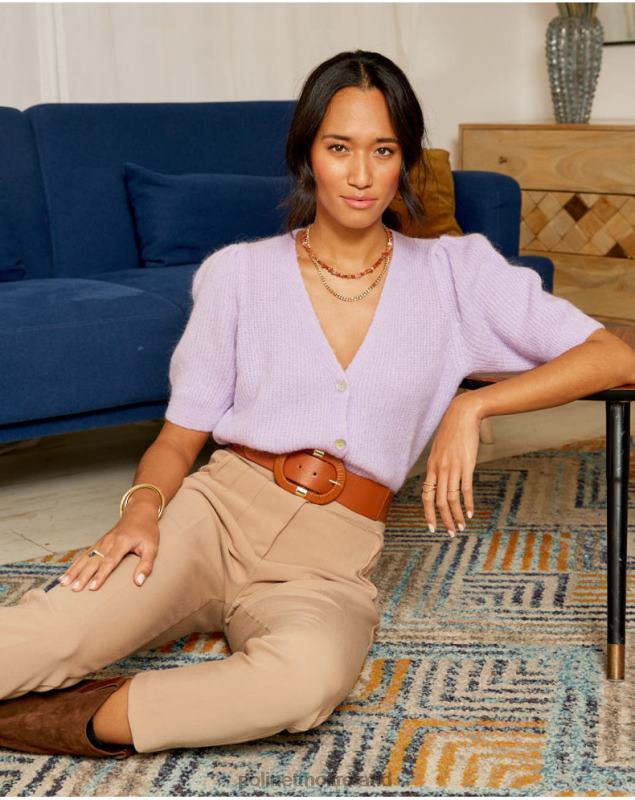 Polin et moi Cardigan Clarisa Point LRX4D351 Clothing Lilac