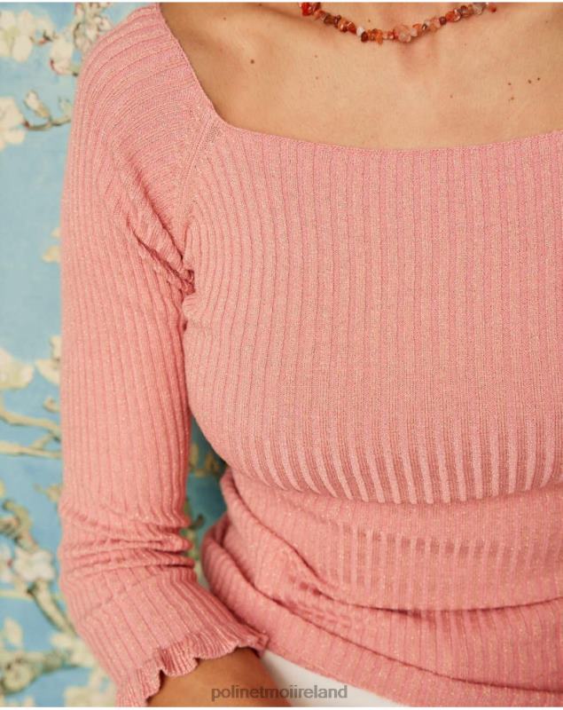 Polin et moi Sweater Knitted Fino Elle LRX4D344 Clothing SALMON