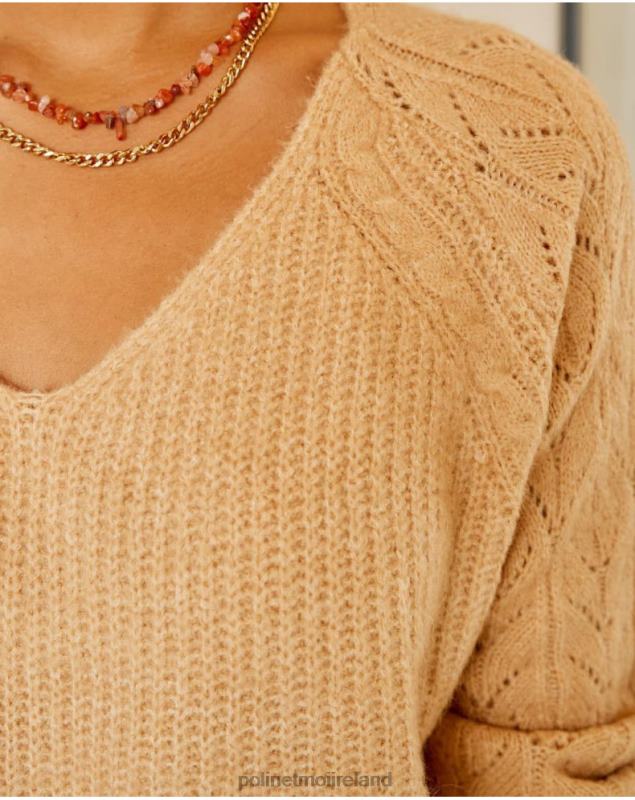 Polin et moi Sweater Standard Spikes LRX4D355 Clothing camel